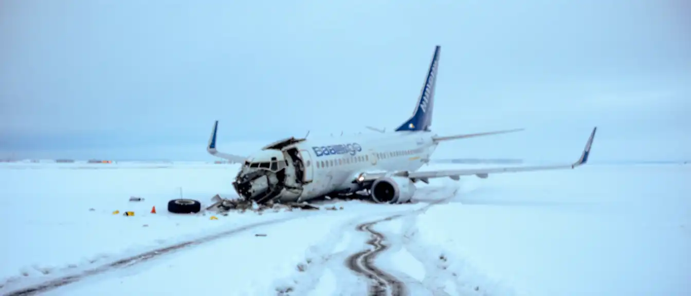 Инцидент в Норильске: грузовой Boeing 737 выкатился за пределы взлетно-посадочной полосы