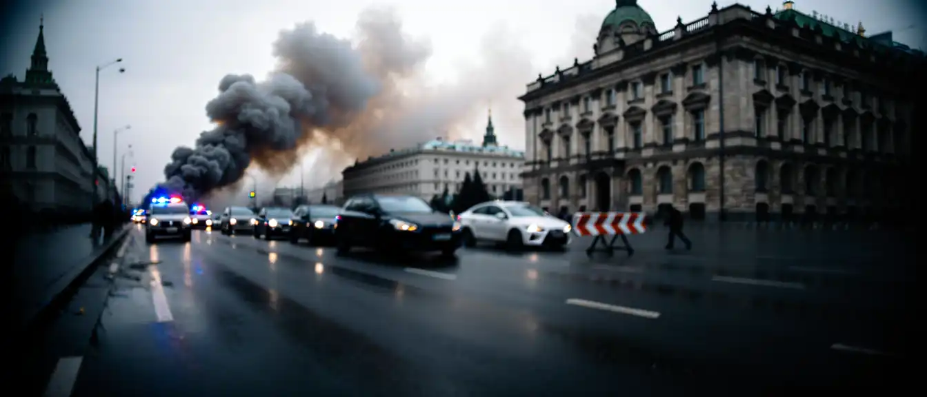 Из-за пожара на Большой Никитской улице в центре Москвы ограничили движение транспорта