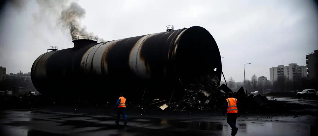 Последствия попадания в топливные хранилища в Оболонском районе Киева подтвердил Виталий Кличко