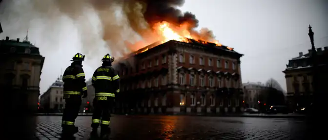 Огонь в сердце Петербурга: пожар на Адмиралтейском проспекте унес здоровье двух горожан