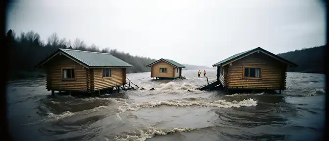 Речной поток унес постройки с сахалинской базы отдыха: поиски людей продолжаются